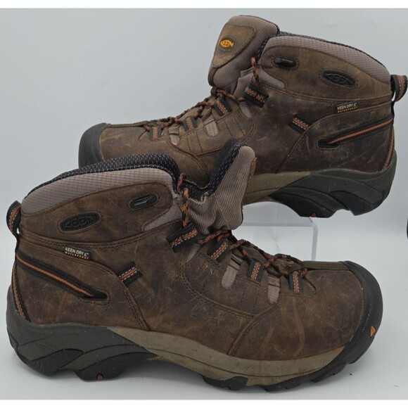 Keen Detroit XT Brown Soft Toe Leather Hiker Work Utility Boots US 12D EU 46 - Picture 1 of 10